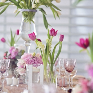 Wedding decor in shades of pink