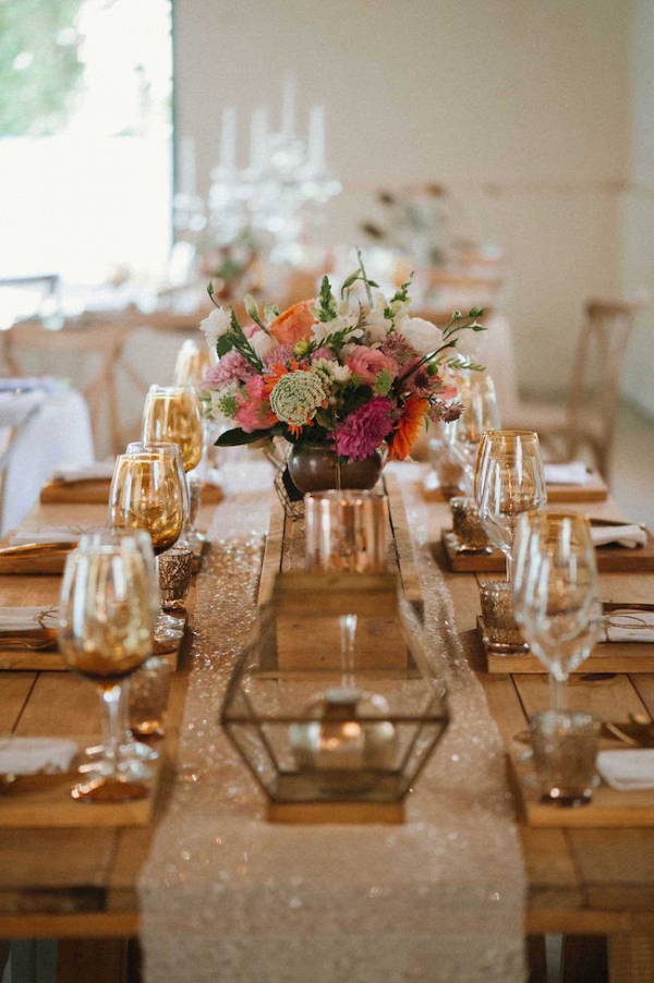 Table Decor with Sparkle Runner