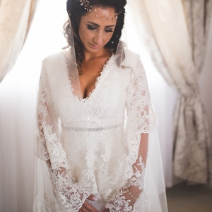 Boho Bride in Lace Dress