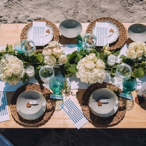 Beach wedding table