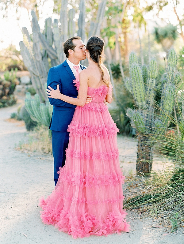 Hot pink Marchesa gown