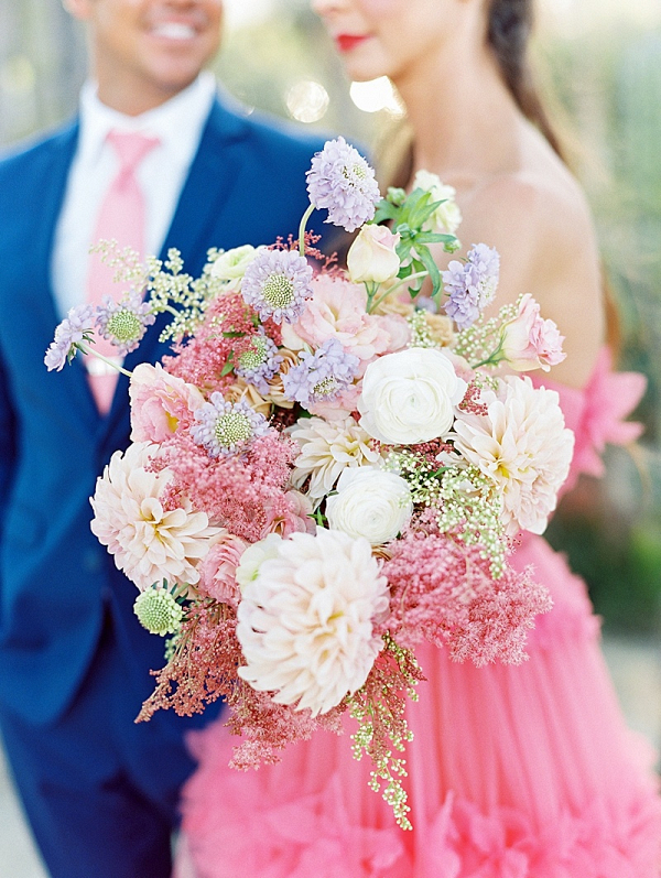 Lush pink bridal bouquet