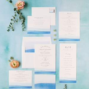 Watercolor wedding invitation