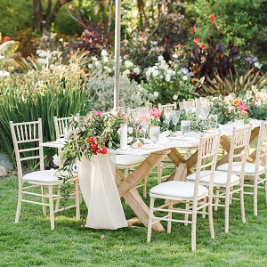 Garden wedding reception