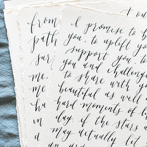 Calligraphy vows