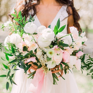 Lush pink and white bouquet