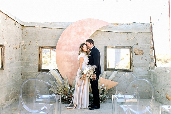 Desert celestial wedding backdrop