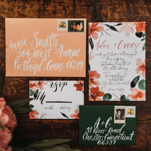 Watercolor Flower Wedding invitations