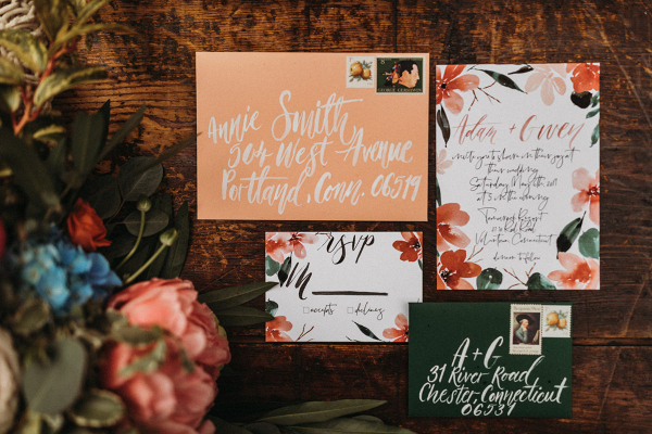 Watercolor Flower Wedding invitations