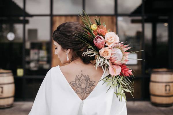 Bridal back tattoo