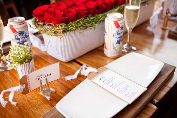 4th of July Inspired Americana Wedding Table Setting Siegel Thurston Photography
