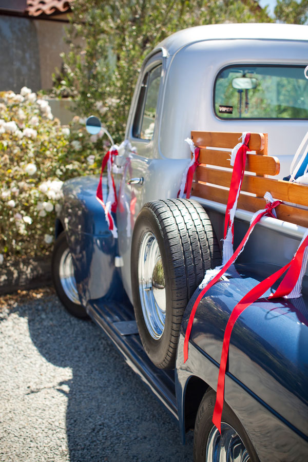 4th of July Inspired Americana Wedding 1951 Ford Pickup Truck Siegel Thurston Photography