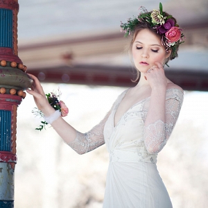 Dreamy Long Sleeve Rebecca Schoneveld Wedding Dress Featuring Art Nouveau Bridal Style Claudia McDade