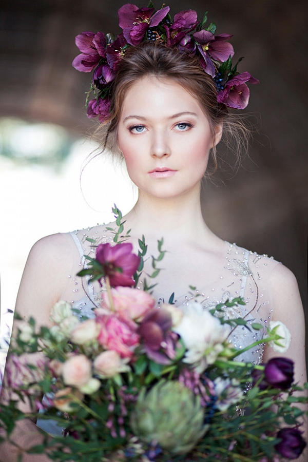 Oversized Floral Crown Art Nouveau Bridal Style Claudia McDade