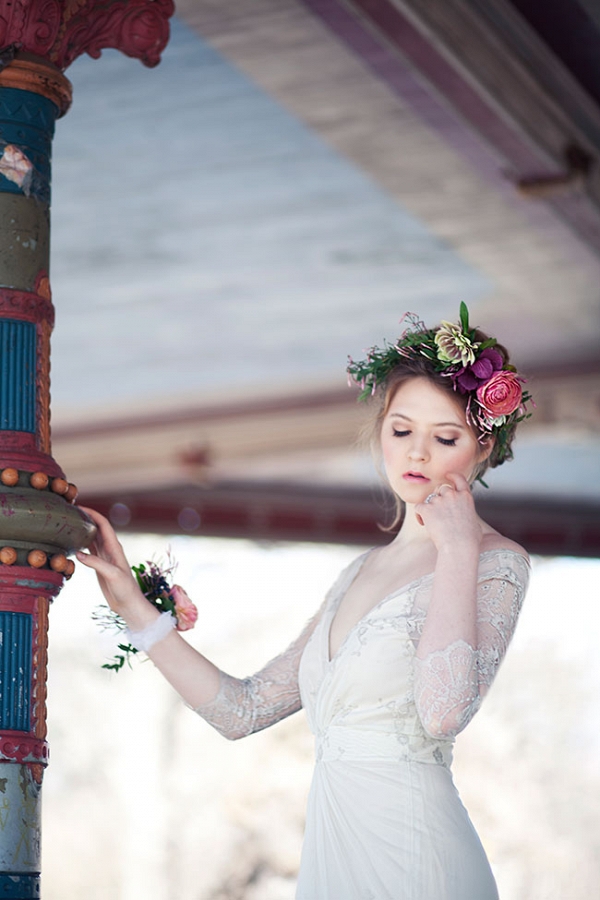 Dreamy Long Sleeve Rebecca Schoneveld Wedding Dress Featuring Art Nouveau Bridal Style Claudia McDade