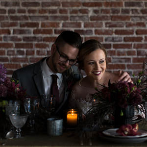 Moody gray and red wedding inspiration