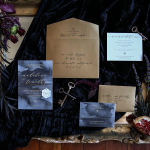 Gray wedding invitations