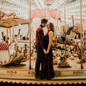 Lovebirds on a carousel