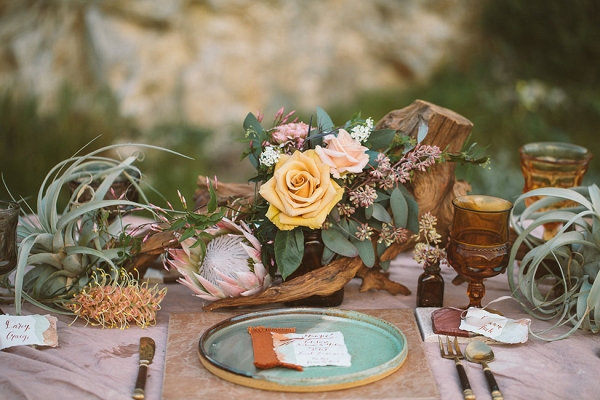 Science Inspired Geology Wedding Reception Tablescape DLillian Photography
