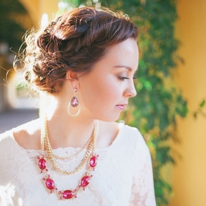 Dreamy Bridal Style Featuring Pink Sapphire Jewelry April Maura Photography