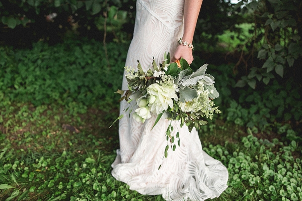 Green Infused Wedding Bouquet Upscale Orchard Wedding DiBlasio Photography