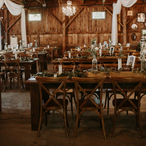 Wooden tablescapes