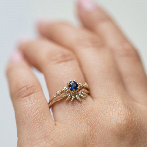 'Arabesque' Rose Gold & Diamond Wedding Ring