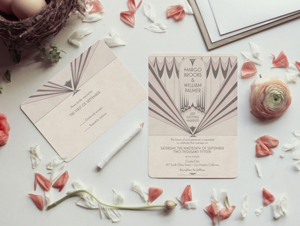 Art Deco Wedding Invitation