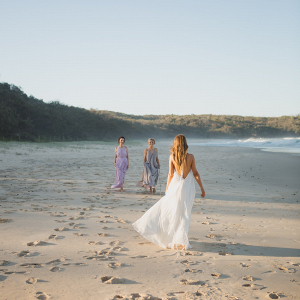 Bridesmaids by the sea