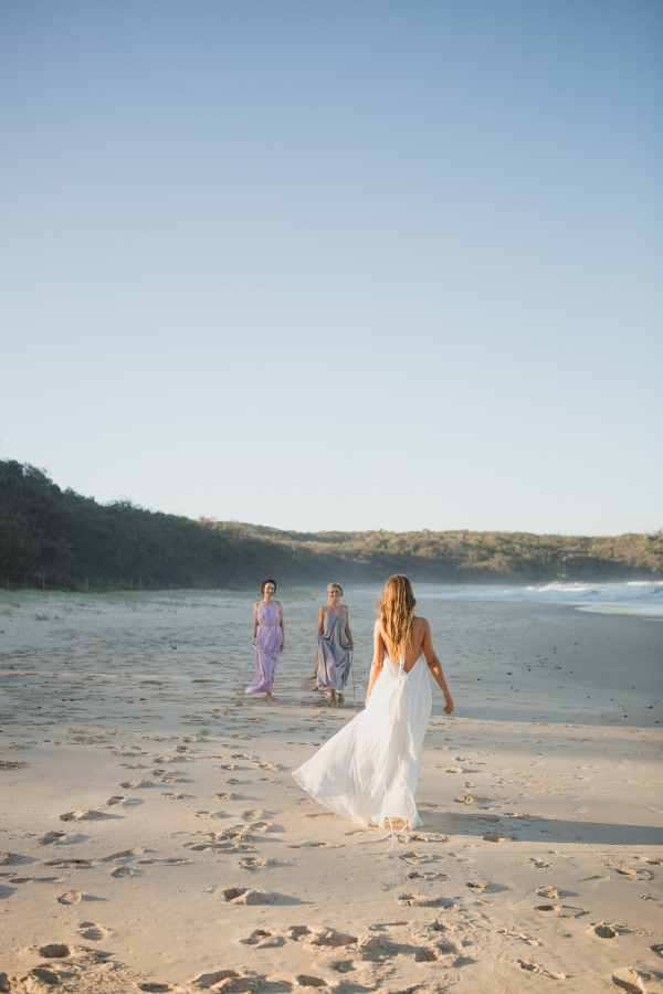 Bridesmaids by the sea