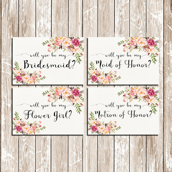 Be My Bridesmaid Printable Set