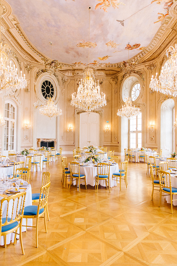 Rococo wedding reception space