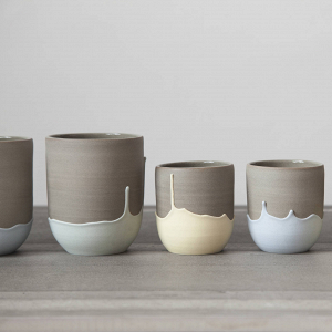 Pastel-Dipped Ceramic Mugs