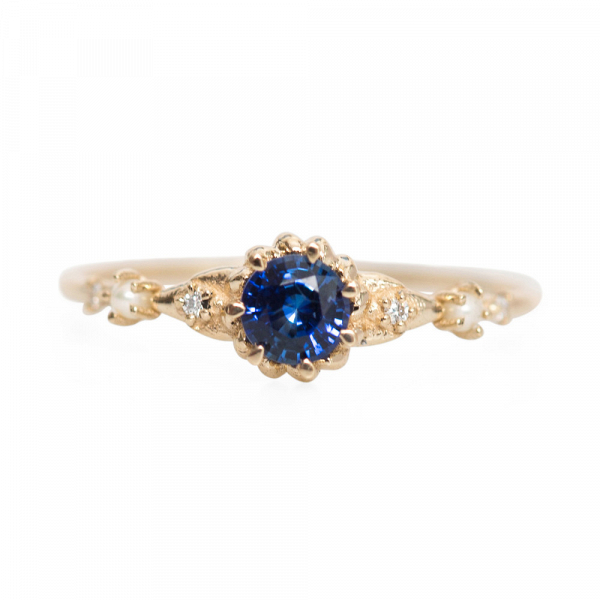 Modern sapphire engagement ring