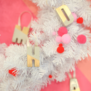 DIY Gilded Cement Letter Ornaments