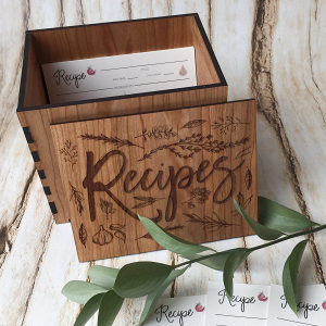 Wooden Recipe box