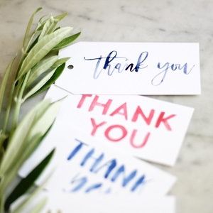 Free printable watercolor thank-you tags for favors and gifts