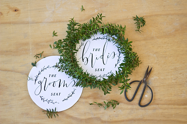 Free printable chair signs