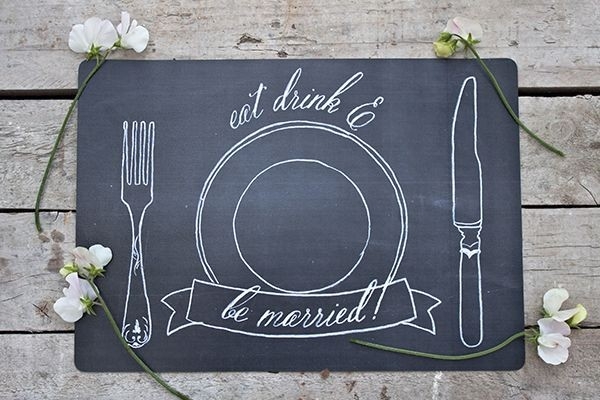 Free chalkboard placemat printable