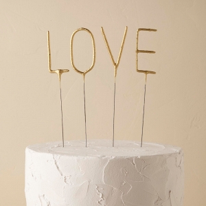 Love Sparkler Cake Topper