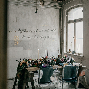 Whimsically moody tablescape