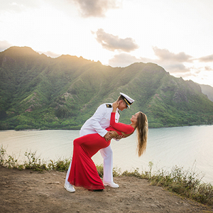 A mountaintop engagement session in Hawaii
