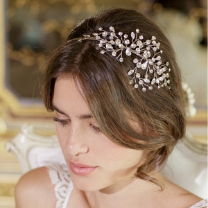 Jeweled bridal headpiece