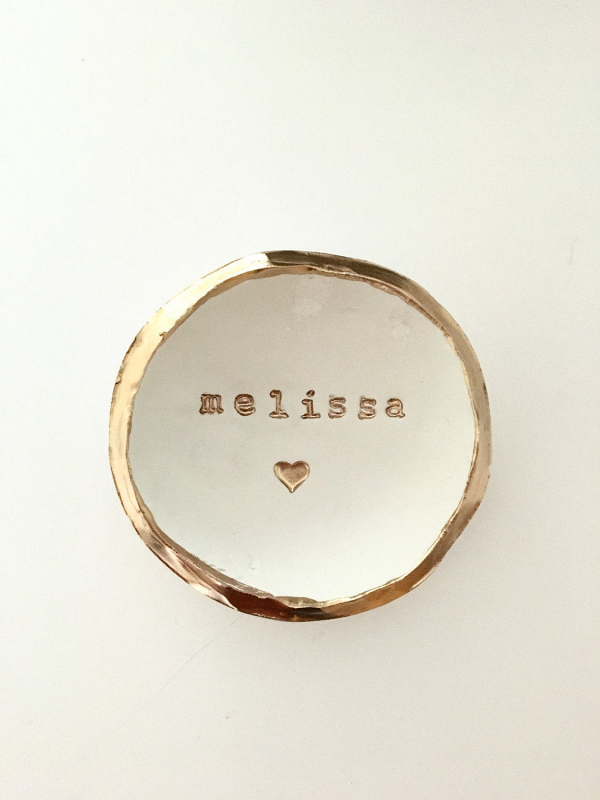 Personalized Clay Ring Dish