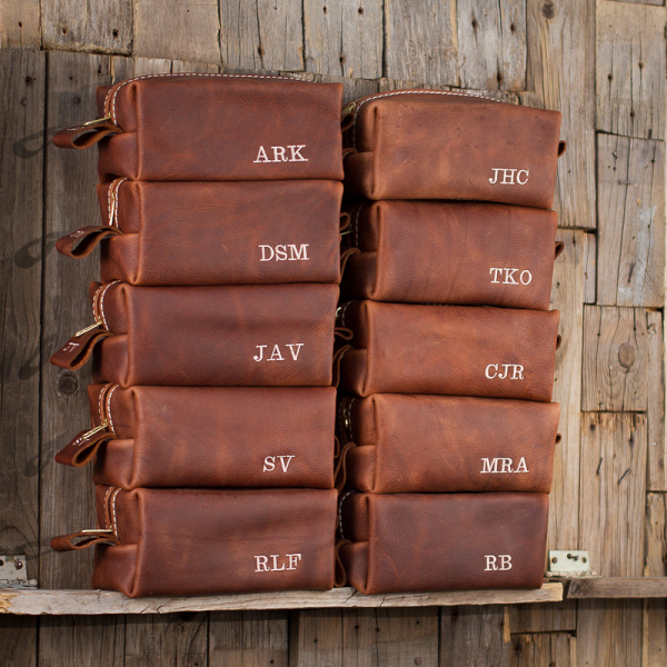 Personalized Leather Toiletry bags