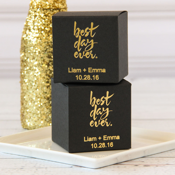 Personalized wedding favor boxes