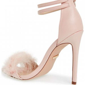 Blush Feather Bridal Shoes