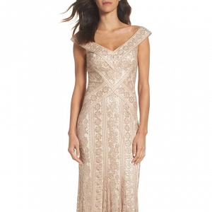 Sequined mother of the bride gown