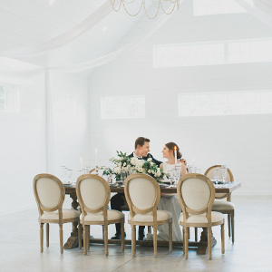 Elegant tablescape at the RoseMary Barn