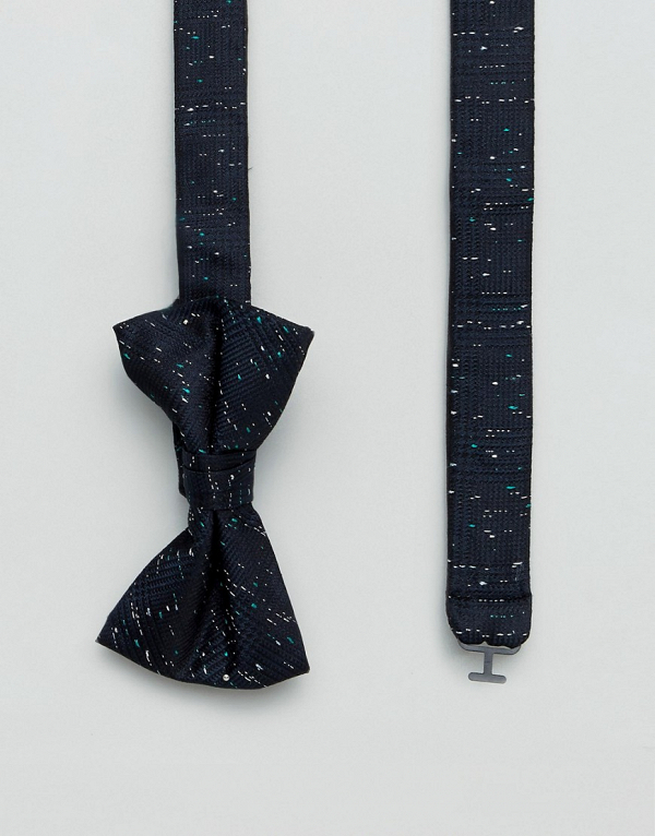 Navy Fleck Bow Tie